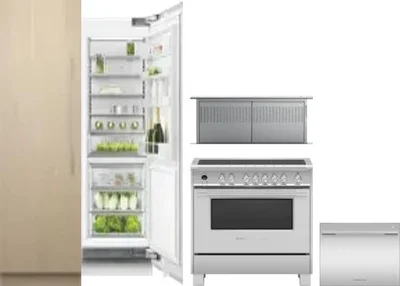 5 Piece Package Includes Refrigerator, Freezer, Range, Hood And Dishwasher